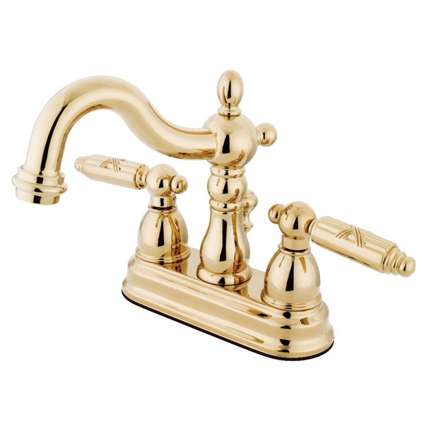 Kingston Brass KS1602GL 4" Centerset Bathroom Faucet, Polished Brass KS1602GL